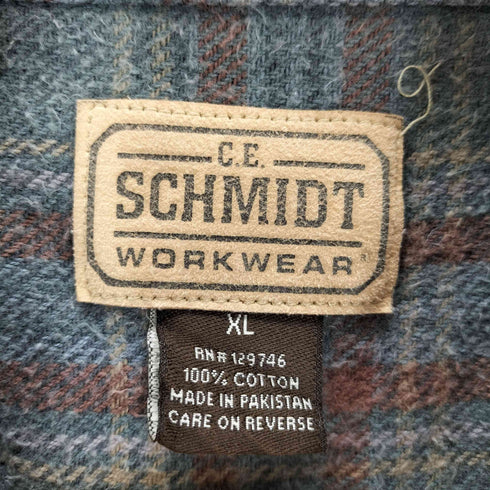 Schmidt Work Wear 2ポケ フラップ フランネルシャツ メンズ JPN:XL