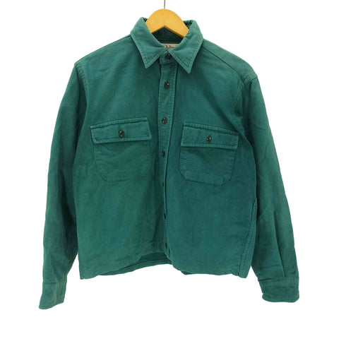 エルエルビーン L.L.Bean FREEPORT MAINE 70-80S USA製 L/S シャモアクロス クロップド ショート シャツ 短丈 メンズ 15