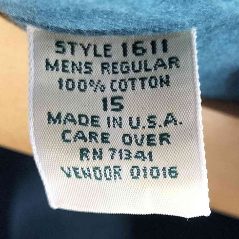 エルエルビーン L.L.Bean FREEPORT MAINE 70-80S USA製 L/S シャモアクロス クロップド ショート シャツ 短丈 メンズ 15