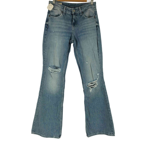 ザラ ZARA コラボ ダメージ フレアデニムパンツ レディース EUR:34