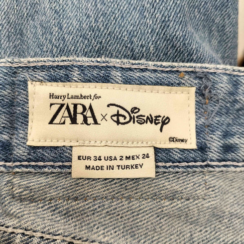 ザラ ZARA コラボ ダメージ フレアデニムパンツ レディース EUR:34