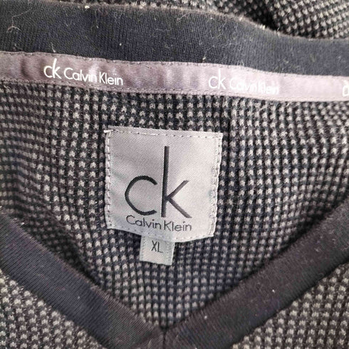 カルバンクライン CALVIN KLEIN コットン Vネック 半袖 Tシャツ Y2K レディース XL