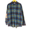 ペンドルトン PENDLETON 70S USA製 配色チェック エルボーパッチ ウールシャツ メンズ JPN:XL