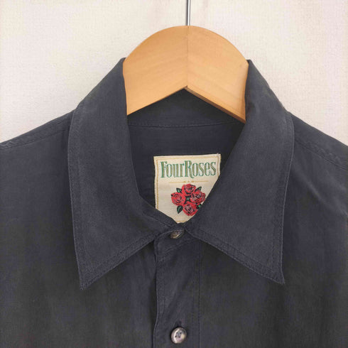 90S FOUR ROSES フォアローゼス シルク BD 長袖シャツ メンズ import:M