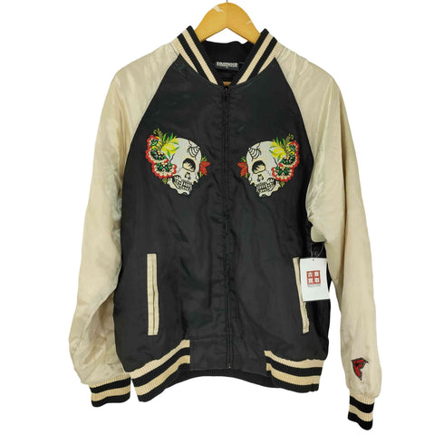 ミシカ MISHKA FAMOUS STARS AND STRAPS/ スカル 虎刺繍 スーベニアジャケット スカジャン メンズ JPN:M