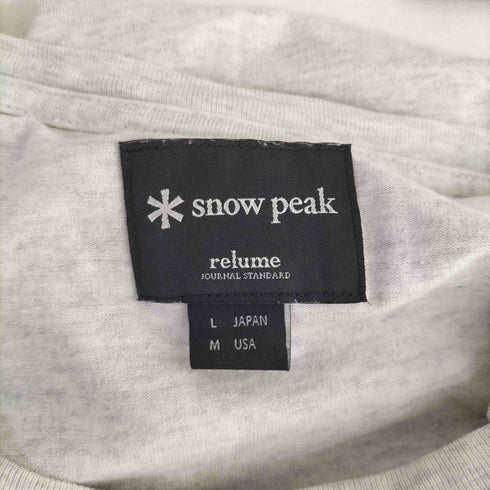 スノーピーク Snow Peak 両面プリント クルーネック 半袖 Tシャツ メンズ L