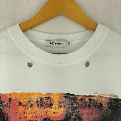 HD STUDIOS ハトメデザイン 両面プリント 半袖 Tシャツ レディース JPN:L