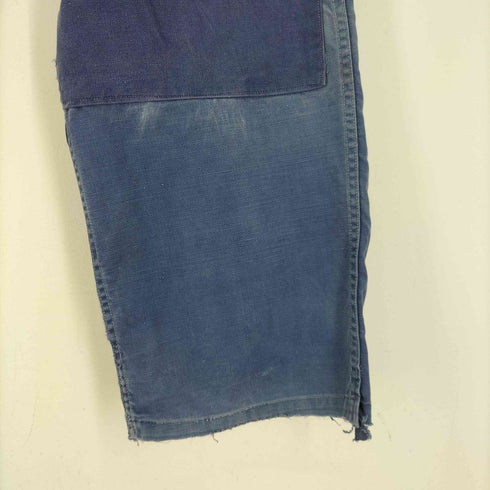 推定50-60S ダブルニー ダメージ モールスキン フレンチワークパンツ メンズ