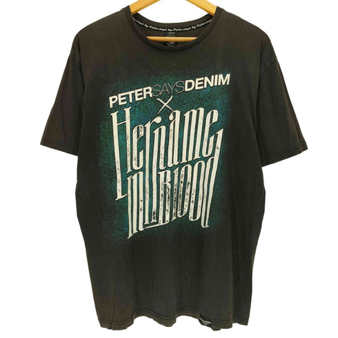 PETERSAYSDENIM 両面プリント スカル クルーネックTシャツ メンズ