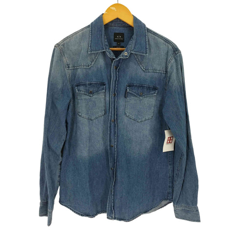 アルマーニエクスチェンジ ARMANI EXCHANGE レギュラーフィット デニムシャツ メンズ import:M