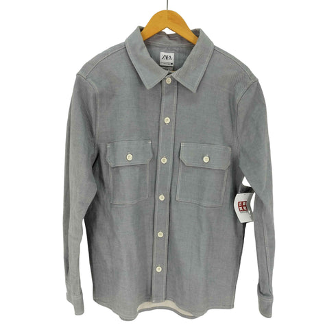 ザラ ZARA ワークシャツジャケット メンズ import:M