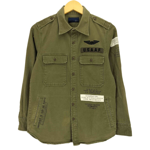 アヴィレックス AVIREX ミリタリーシャツ L/S EMB SH HALO メンズ FREE