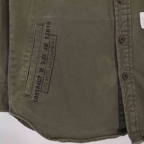 アヴィレックス AVIREX ミリタリーシャツ L/S EMB SH HALO メンズ FREE