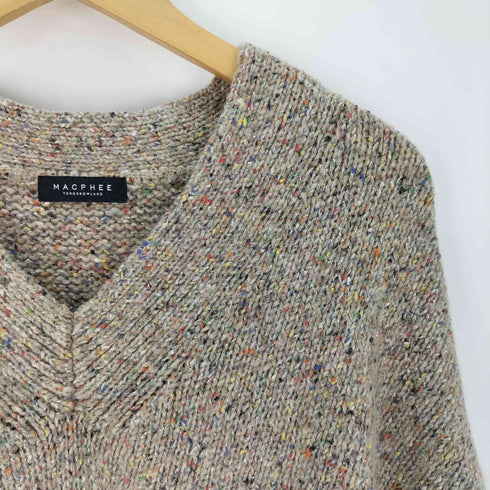 マカフィー MACPHEE マルチカラー ネップ Vネック ウールシルクモヘア混紡 ニット レディース import:S