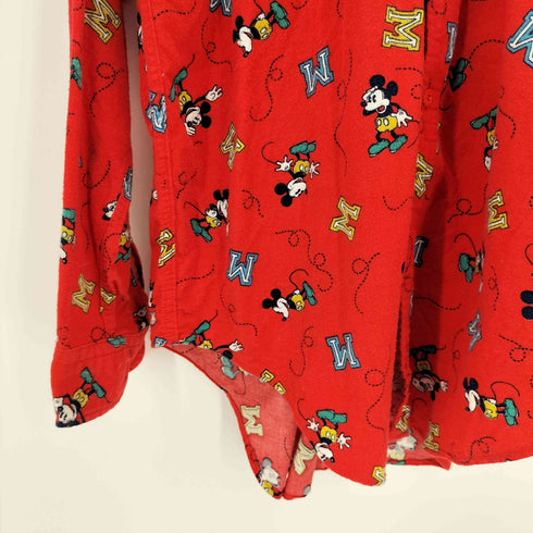 90s 総柄 キャラクター 長袖 シャツ メンズ import:L