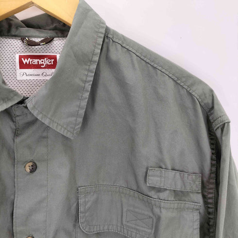 ラングラー Wrangler コットンポリ フラップポケット 長袖シャツ メンズ XL