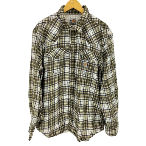 カーハート Carhartt FR Flame Resistant 耐火 長袖 ウエスタン チェックシャツ メンズ XL