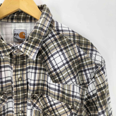 カーハート Carhartt FR Flame Resistant 耐火 長袖 ウエスタン チェックシャツ メンズ XL