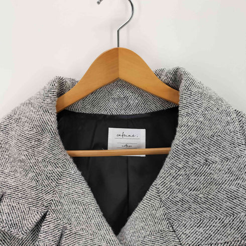 Cafune カフネ SILK BLEND HERRINGBONE STAND BLOUSON シルク ブレンド ヘリンボーン スタンド ブルゾン import レディース 38