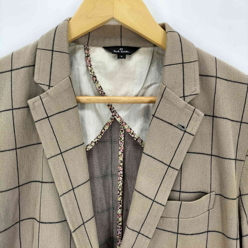 ピーエスポールスミス PS Paul Smith チェック柄 背抜き 2Bテーラードジャケット メンズ L