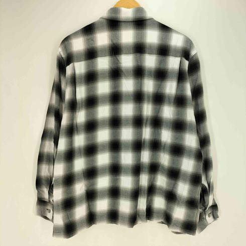 FRONT 11201 Open Collar Shirt/ Classic Ombre Check Rayon Gabardine オンブレチェック オープンカラーシャツ メンズ JPN:L