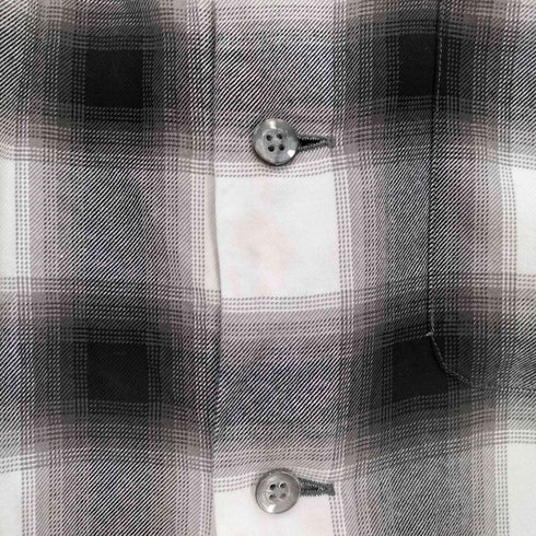 FRONT 11201 Open Collar Shirt/ Classic Ombre Check Rayon Gabardine オンブレチェック オープンカラーシャツ メンズ JPN:L