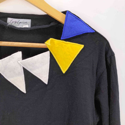 ヨウジヤマモト Yohji Yamamoto 80s 丸文字タグ 初期 パッチ 長袖 ニット メンズ