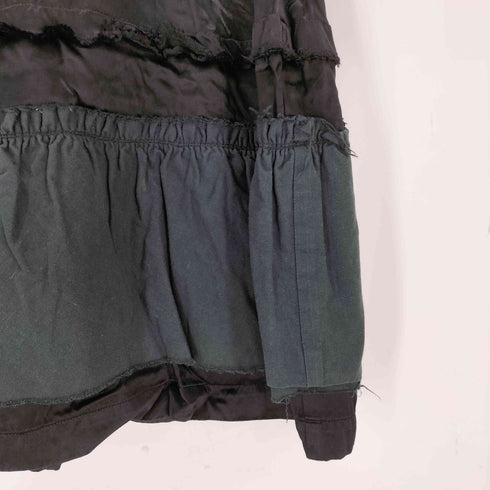 トリココムデギャルソン tricot COMME des GARCONS 異素材切替 レーヨン サテン スカート レディース M