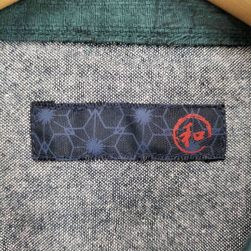 和柄 鶴柄 S/S シャツ メンズ JPN:L