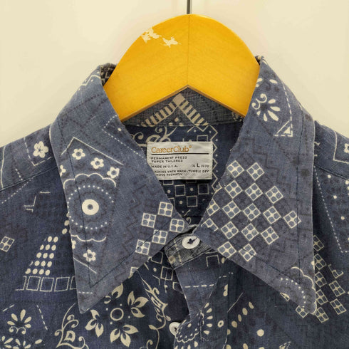 キャリアクラブ CAREER CLUB 70S~ USA製 襟芯 バンダナ柄 L/S シャツ メンズ JPN:L