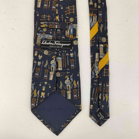 サルヴァトーレフェラガモ Salvatore Ferragamo 総柄 シルクネクタイ メンズ