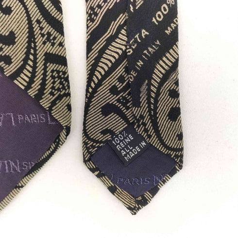 ランバンパリ LANVIN PARIS 総柄 シルクネクタイ メンズ