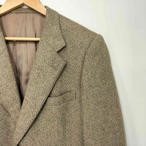 オースティンリード AUSTIN REED カシミヤ100 重ね菱 総柄 サイドベンツ 2B テーラード ジャケット メンズ