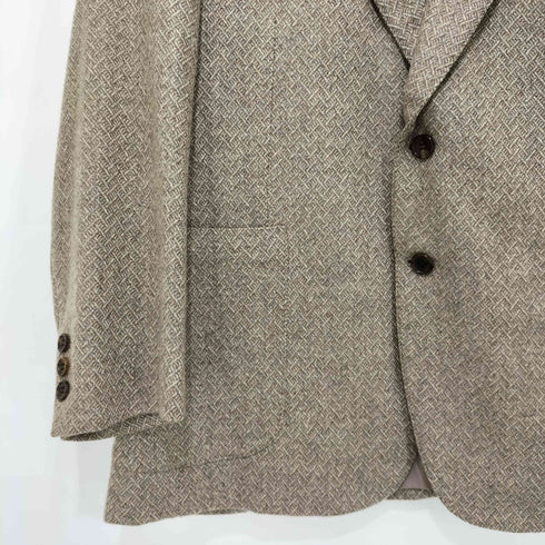 オースティンリード AUSTIN REED カシミヤ100 重ね菱 総柄 サイドベンツ 2B テーラード ジャケット メンズ