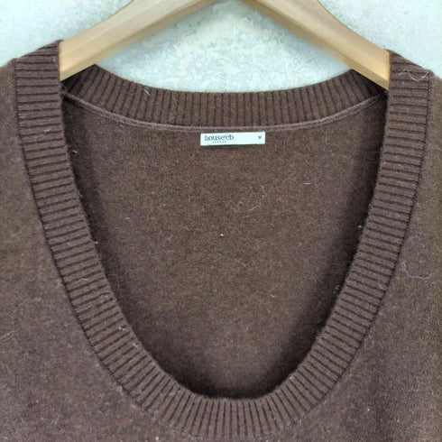 HOUSE OF CB cashmere カシミヤ混 クロップド Uネック ニット セーター import レディース M