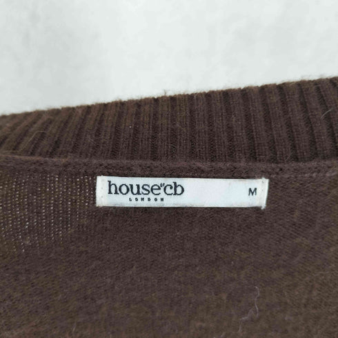 HOUSE OF CB cashmere カシミヤ混 クロップド Uネック ニット セーター import レディース M