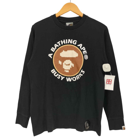 ベイプ BAPE 00S BUSY WORKS ビジーワークス サークルロゴ 長袖 Tシャツ メンズ JPN:M