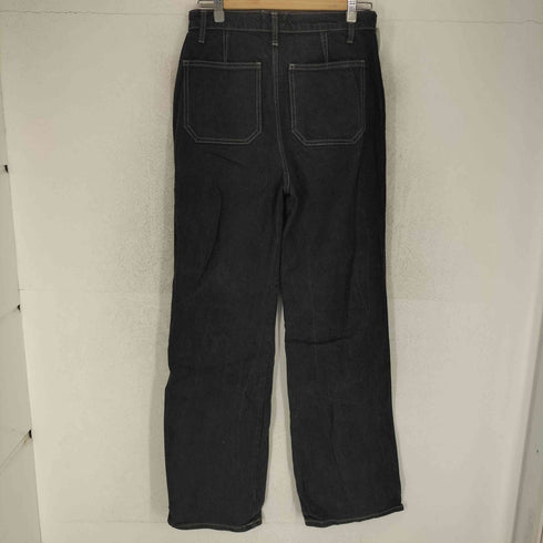 リフォーメーション REFORMATION ブラックデニム フレア ワイド デニムパンツ レディース 28 LONG