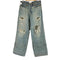 シュガーヒル SUGARHILL DAMAGED MODERN DENIM PANTS WIDE CUT #FADED INDIGO ダメージ加工デニムパンツ ジーンズ メンズ US:34-35