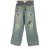 シュガーヒル SUGARHILL DAMAGED MODERN DENIM PANTS WIDE CUT #FADED INDIGO ダメージ加工デニムパンツ ジーンズ メンズ US:34-35
