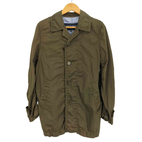コムデギャルソンオム COMME des GARCONS HOMME 12SS 裏地チェック柄 ステンカラーコート パッカリングコート メンズ JPN:XS