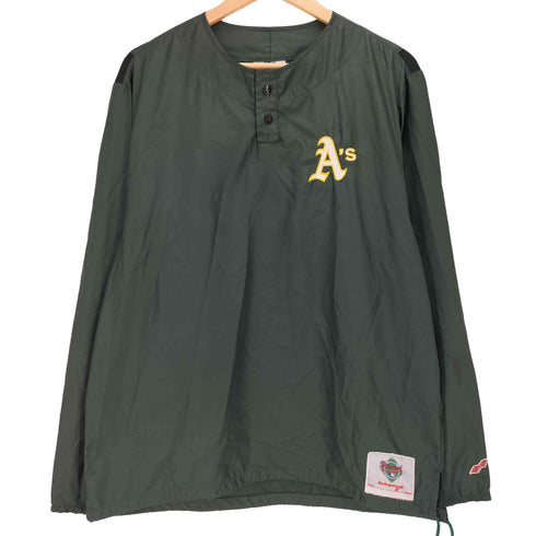 エムエルビー MLB USA製 裾ドローコード ヘンリーネック プルオーバー メンズ import:M