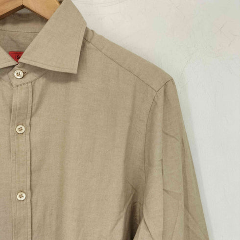 イザイア ISAIA イタリア製 ホリゾンタルカラーシャツ メンズ 41