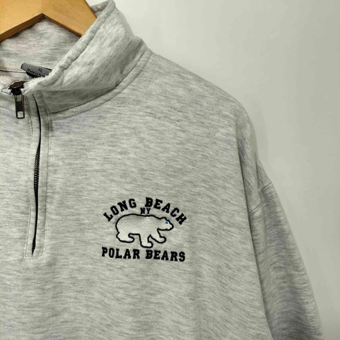 エムブイスポーツ MV SPORT LONG BEACH POLAR BEARS ハーフジップ プルオーバー スウェット メンズ import:XL