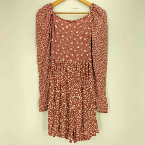 BETSEY JOHNSON レーヨン100% 花柄 オールインワンパンツ レディース P