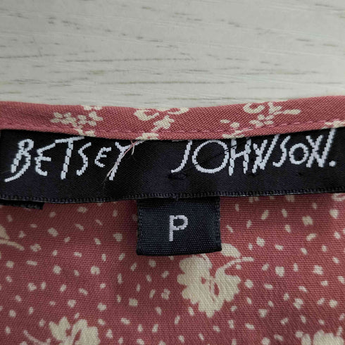 BETSEY JOHNSON レーヨン100% 花柄 オールインワンパンツ レディース P