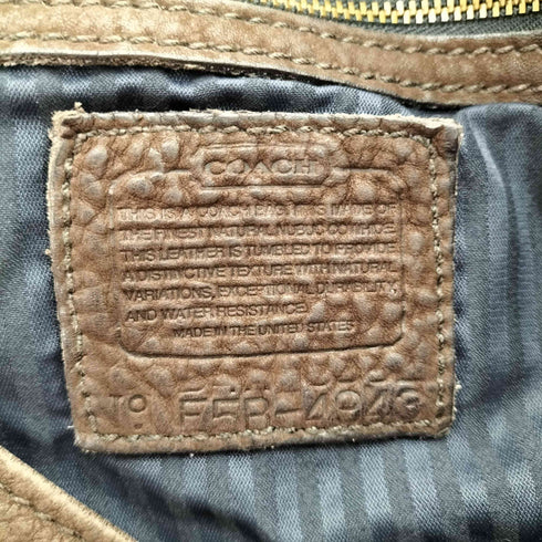 コーチ COACH 90S OLD Vintage genuine leather USA製 ヴィンテージ 本革 シボ レザー ヌバック バケツ ショルダー バック レディース