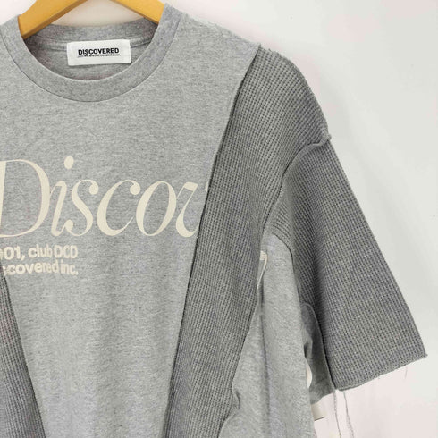 ディスカバード DISCOVERED 再構築 ワッフル生地 ドッキング 半袖 クルーネックTシャツ メンズ JPN:1