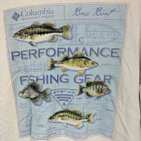 コロンビア Columbia 00S PFG マス フィッシング 両面プリント Tシャツ メンズ import:XL