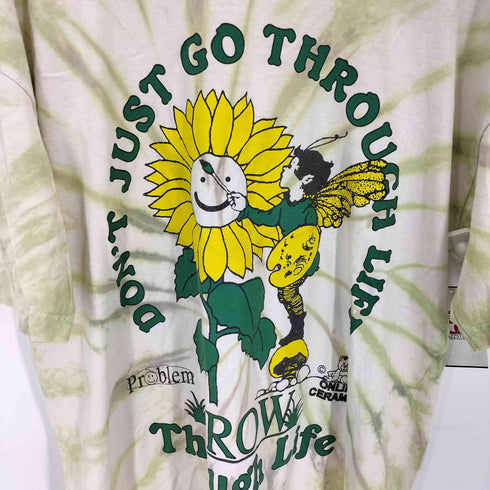 オンラインセラミックス ONLINE CERAMICS Grow Through Life Tee タイダイ半袖プリントTシャツ メンズ XL